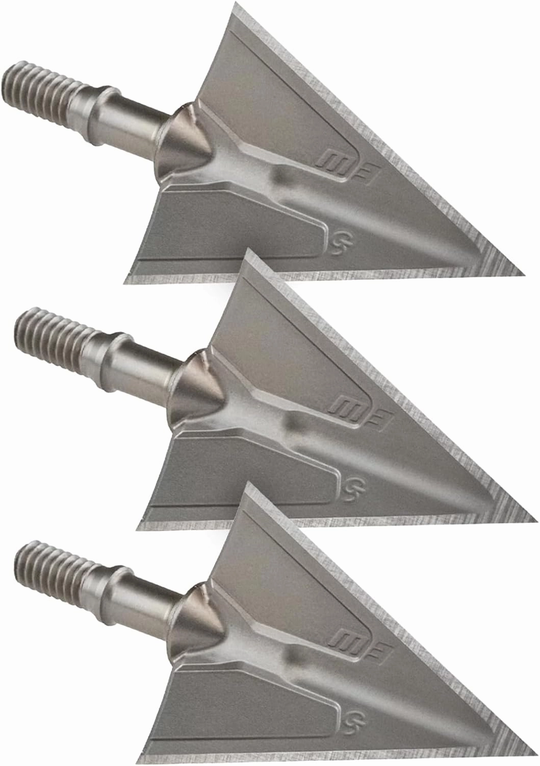 G5 Montec M3 Archery Hunting Durable Sharp Fixed Blades 1 1/16" Cutting Diameter Steel 1-Piece Construction Screw-in Broadheads for Bow Arrows - Pack of 3