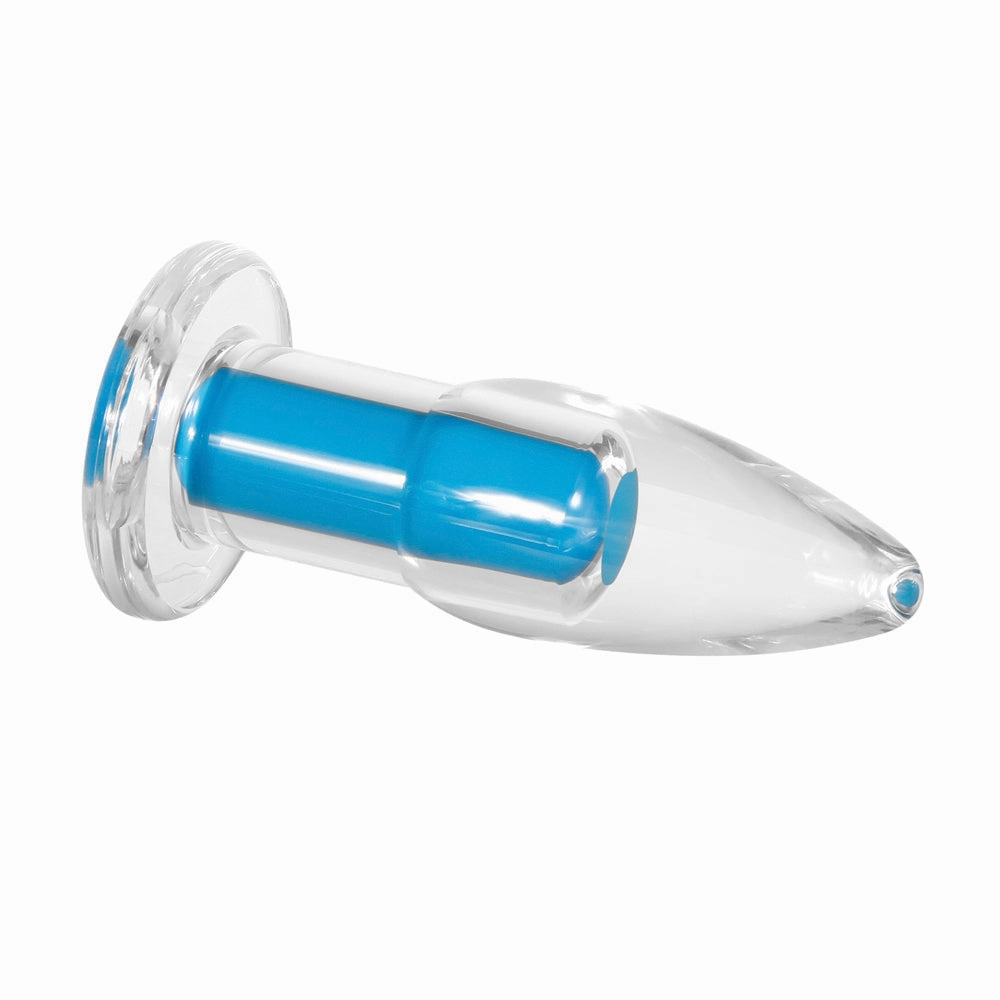 Gender X Electric Blue Rechargeable Remote-Controlled Vibrating Anal Plug Clear/Blue