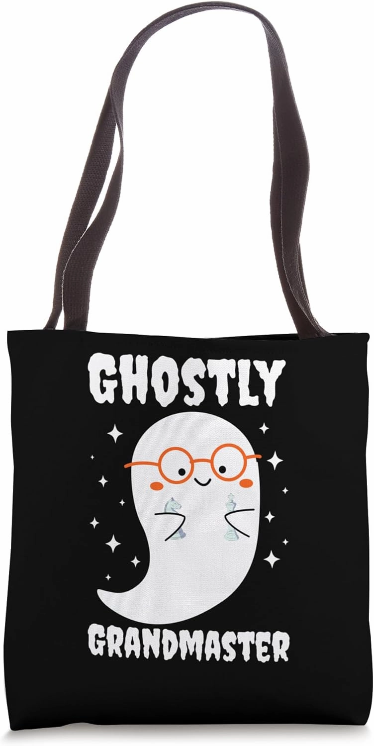 Ghostly Grandmaster Halloween Chess Player Tote Bag