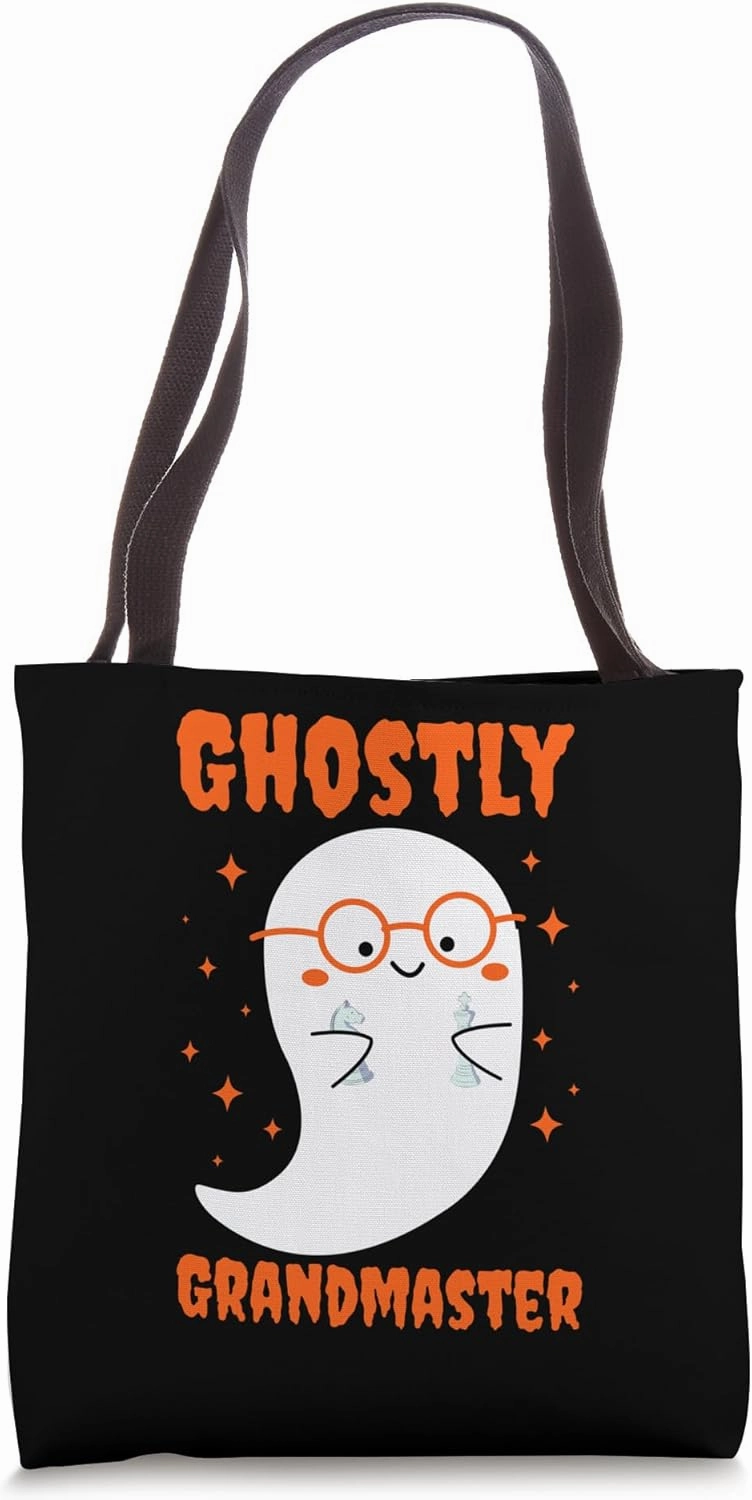 Ghostly Grandmaster Halloween Chess Player Tote Bag