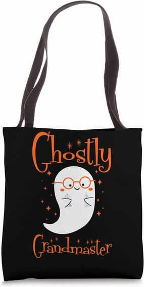 Ghostly Grandmaster Halloween Chess Player Tote Bag