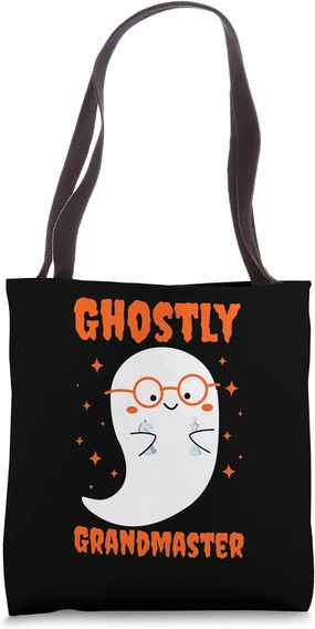 Ghostly Grandmaster Halloween Chess Player Tote Bag