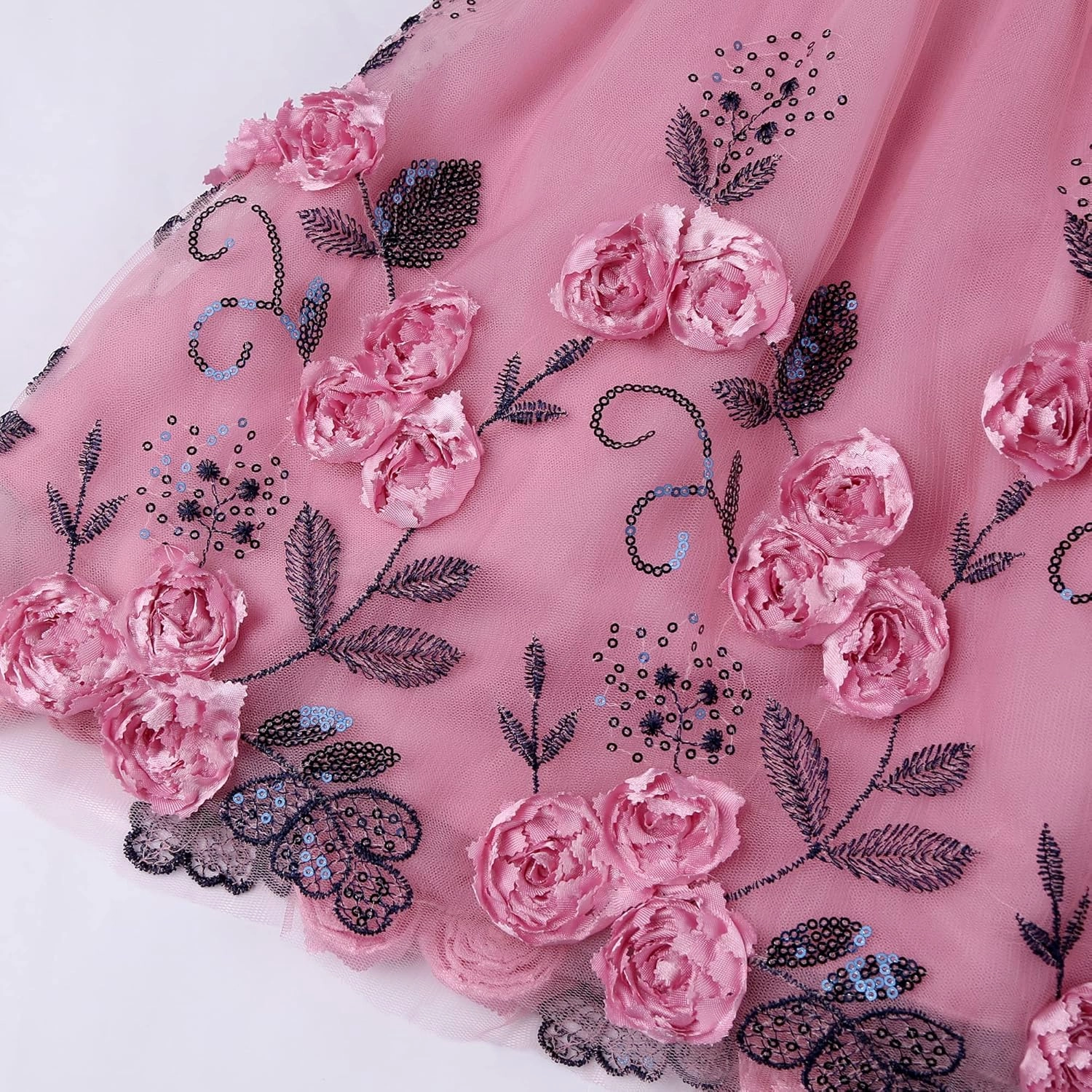 Girls Dress Sloping Bridesmaid Wedding Princess Children's Bow Birthday Ball Party Show Evening Lavender