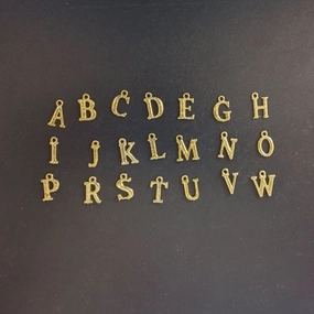 Gold Alphabet Charms