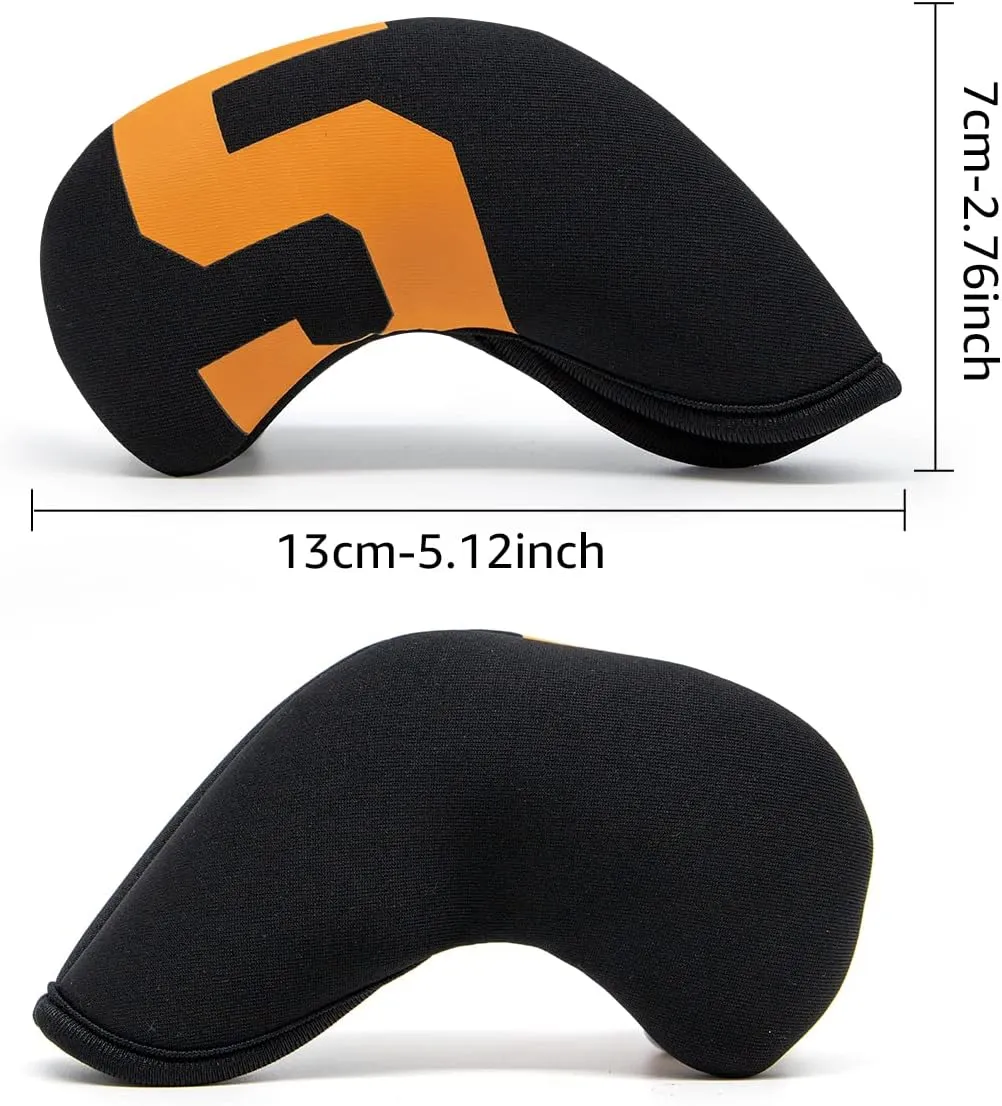 Golf Club Head Covers with Colorful Number Neoprene Iron Covers Set - Fit All Brands - 4/10pcs