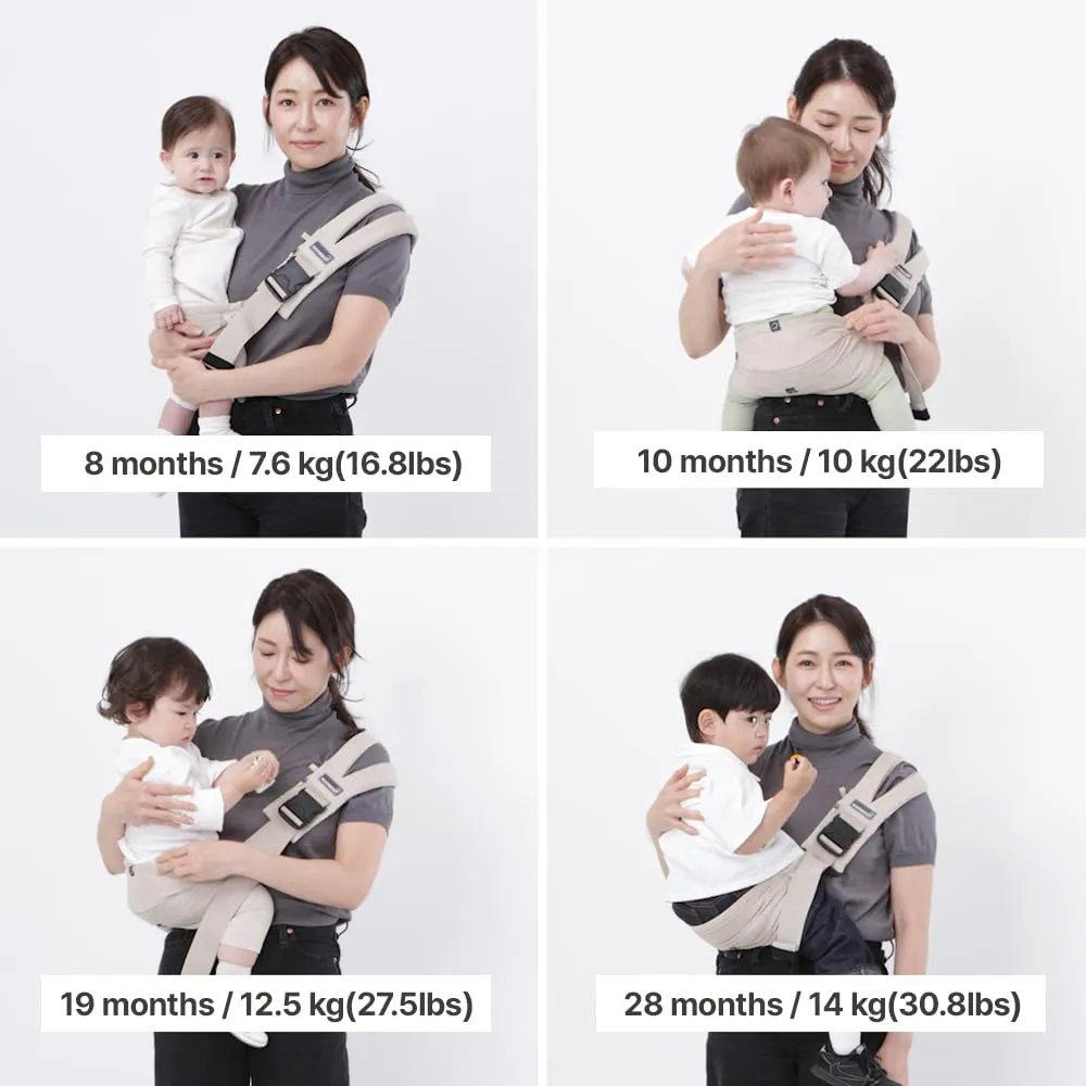 GOOSEKET 365 Toddler Carrier, 100% Cotton, Lightweight, Easy-to-USE, Portable, Suitable from 6-48 Months, Supports UP to 44LBS (Black)