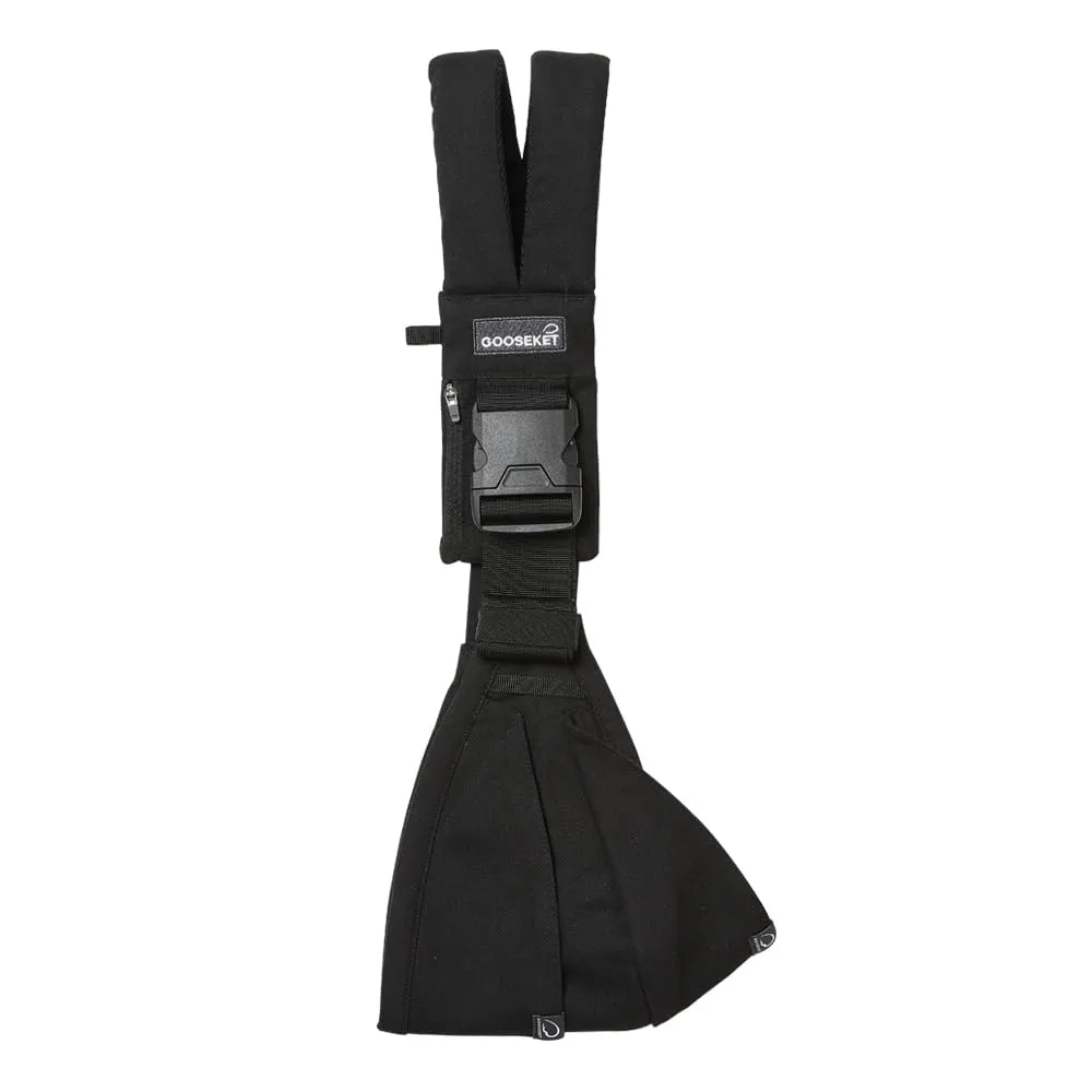 GOOSEKET 365 Toddler Carrier, 100% Cotton, Lightweight, Easy-to-USE, Portable, Suitable from 6-48 Months, Supports UP to 44LBS (Black)
