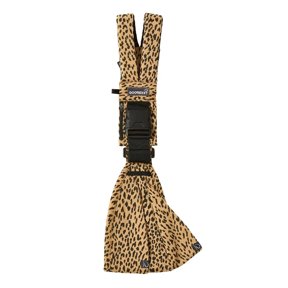 GOOSEKET 365 Toddler Carrier, 100% Cotton, Lightweight, Easy-to-USE, Portable, Suitable from 6-48 Months, Supports UP to 44LBS (Brown Leopard)