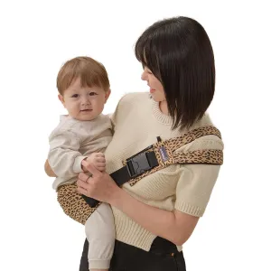 GOOSEKET 365 Toddler Carrier, 100% Cotton, Lightweight, Easy-to-USE, Portable, Suitable from 6-48 Months, Supports UP to 44LBS (Brown Leopard)