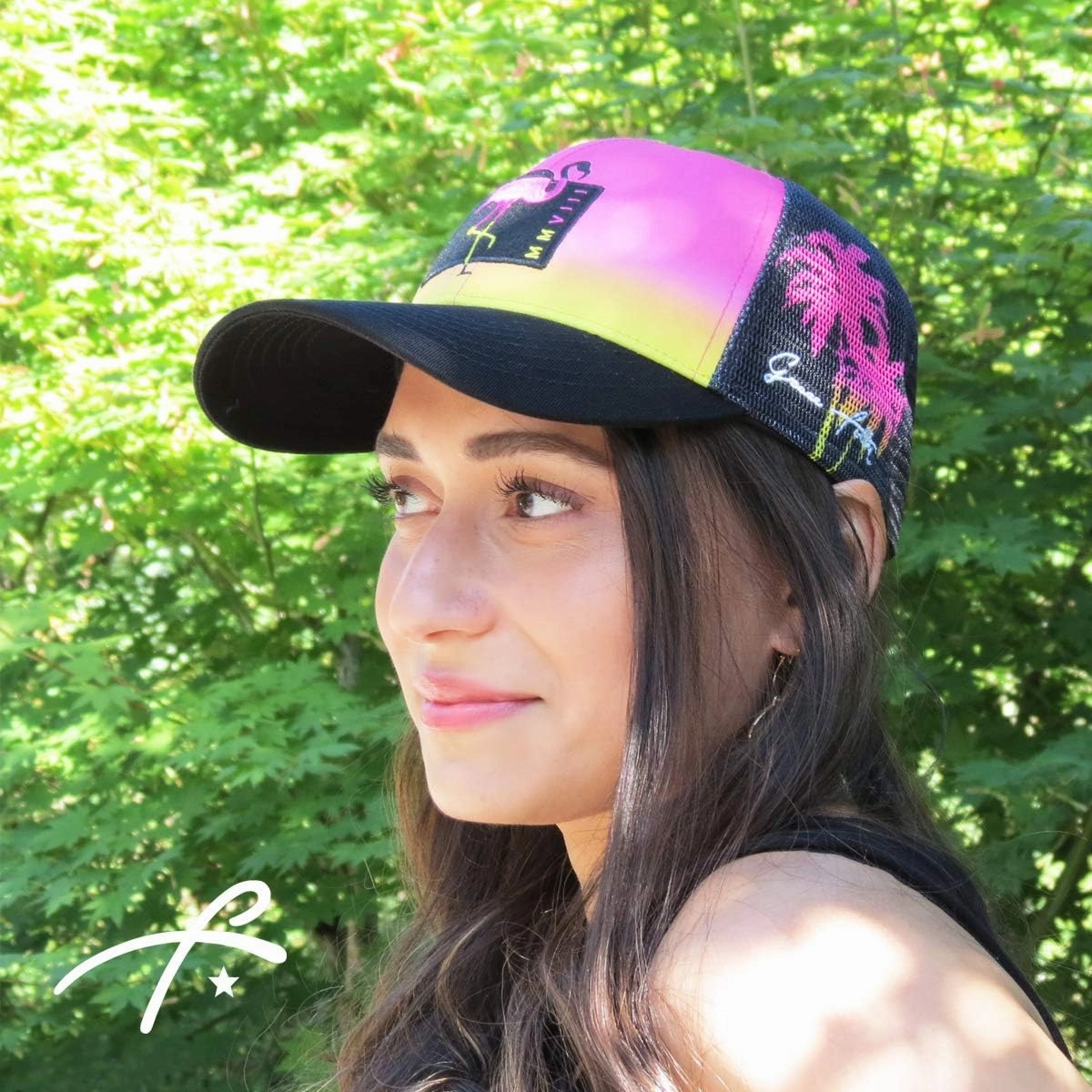 Grace Folly Beach Trucker Hats for Women- Snapback Baseball Cap for Summer