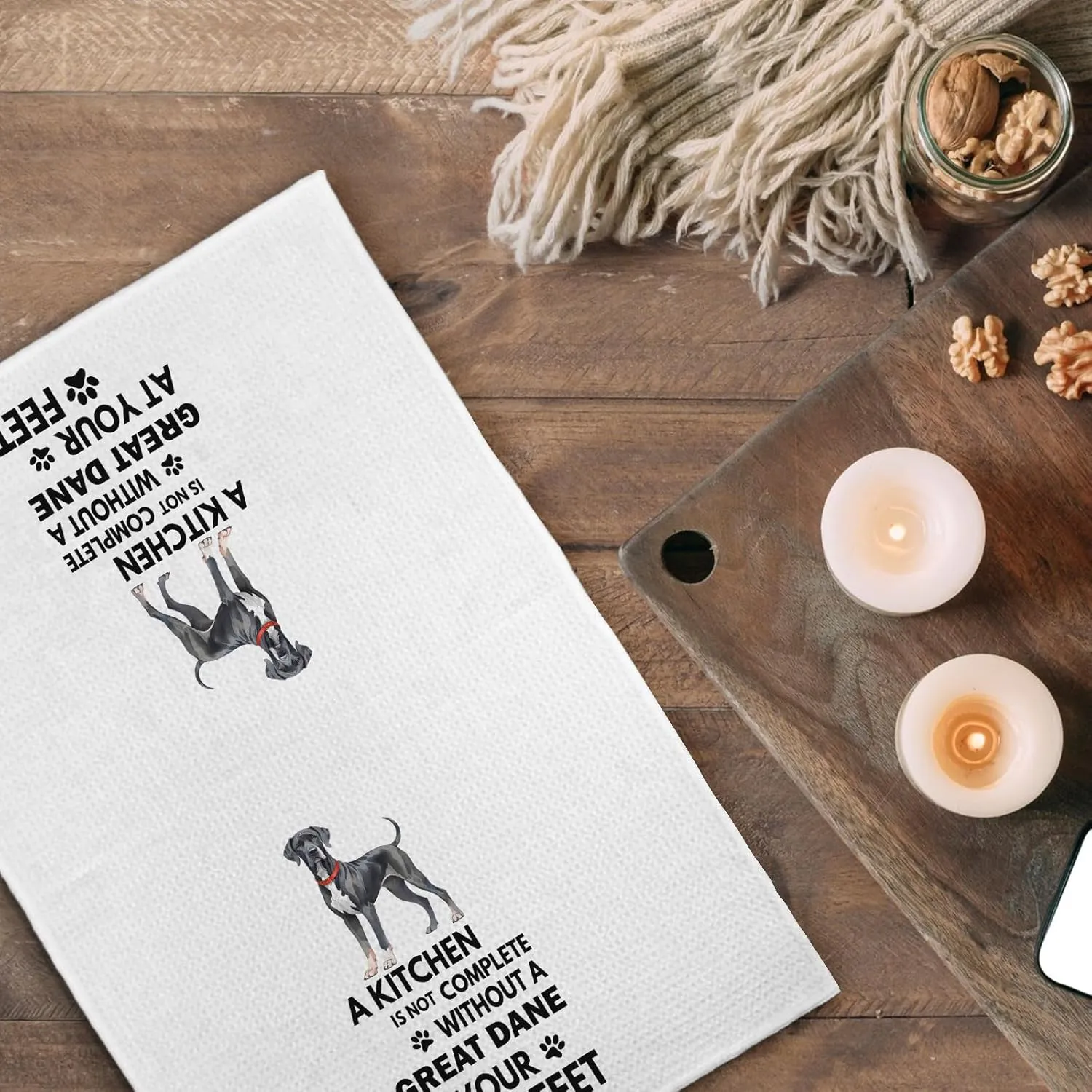 Great Dane Dog Kitchen Towels, Every Meal You Make Great Dane Kitchen Towels Decorative Set, Great Dane Gifts, Great Dane Dog Hand Dish Tea Towels for Kitchen 16x24 Inch