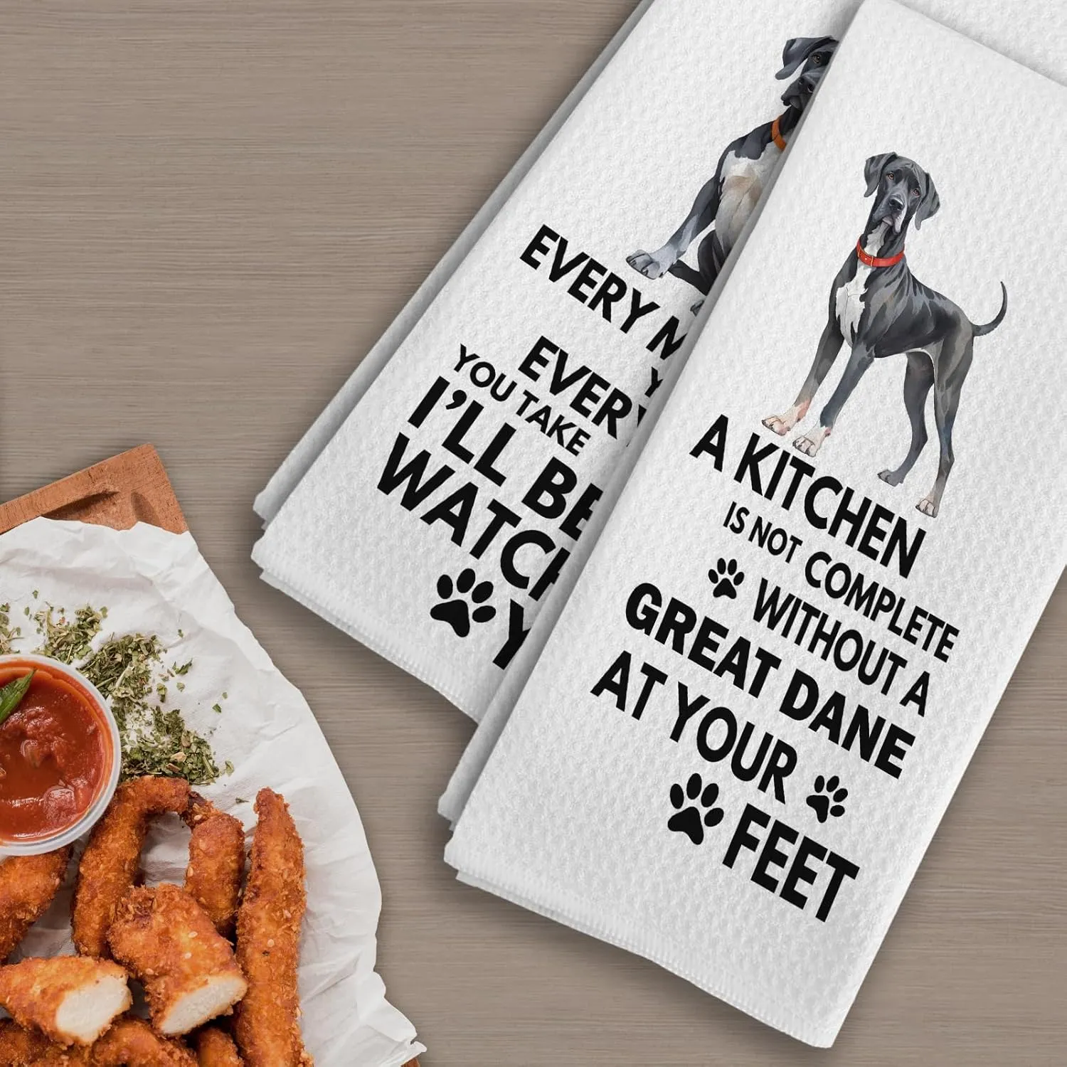 Great Dane Dog Kitchen Towels, Every Meal You Make Great Dane Kitchen Towels Decorative Set, Great Dane Gifts, Great Dane Dog Hand Dish Tea Towels for Kitchen 16x24 Inch