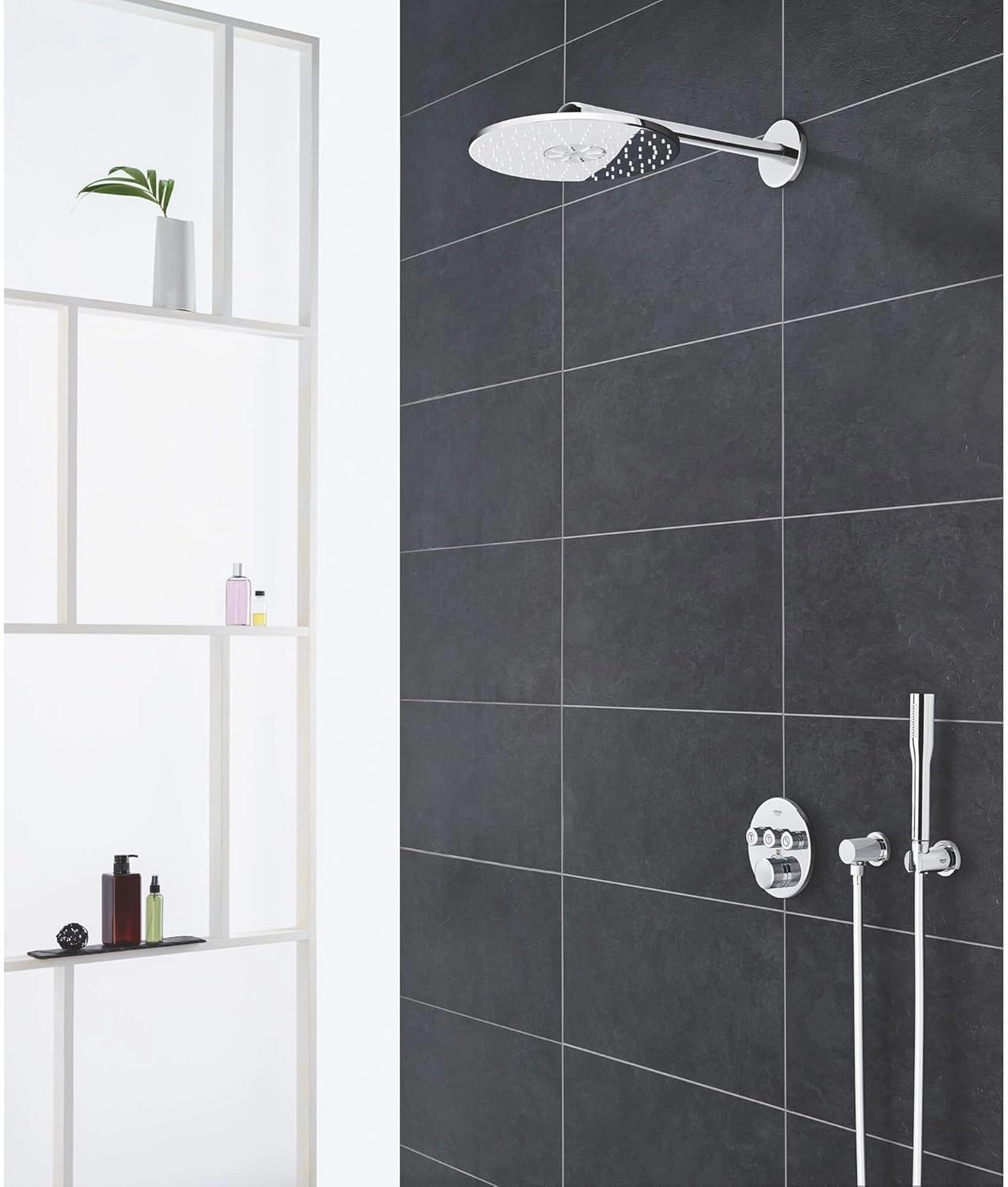 GROHE 29138000 29138 Round US Chrome Thm Smartcontrol 3,Starlight Chrome