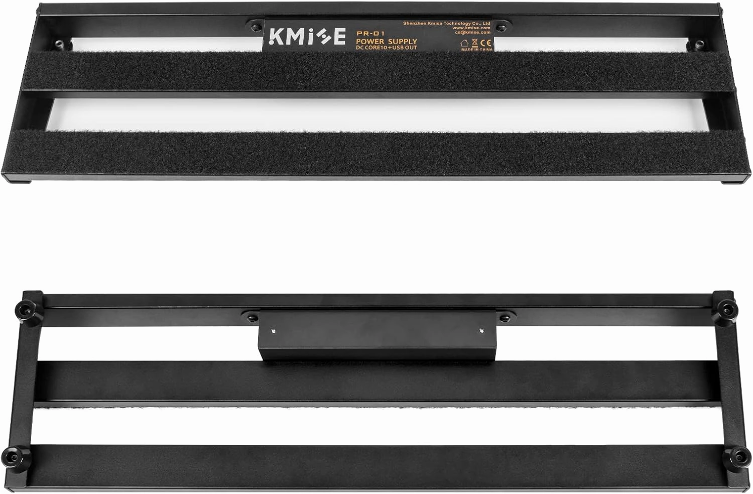 Guitar Pedalboard with Built-in Power Supply Pedal Board Aluminium Alloy 1.8lb Lightweight Pedal Board 19x5 Inch Black Pedal Board with Power Supply, Carrying Bag, Guitar Pedal Cable, Hook Tape