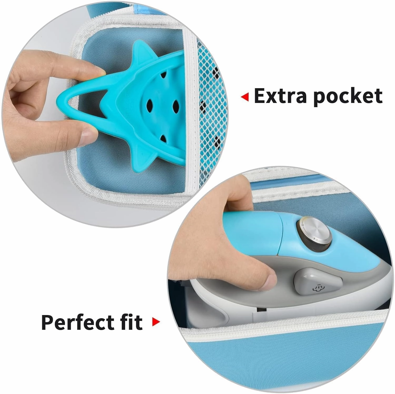 GWCASE Case Compatible with Oliso M3Pro/ M2 Mini Project Steam Iron. Carrying Organizer Holder for Sunbeam Hot-2-Trot Travel Steam Iron (Box Only)- Blue