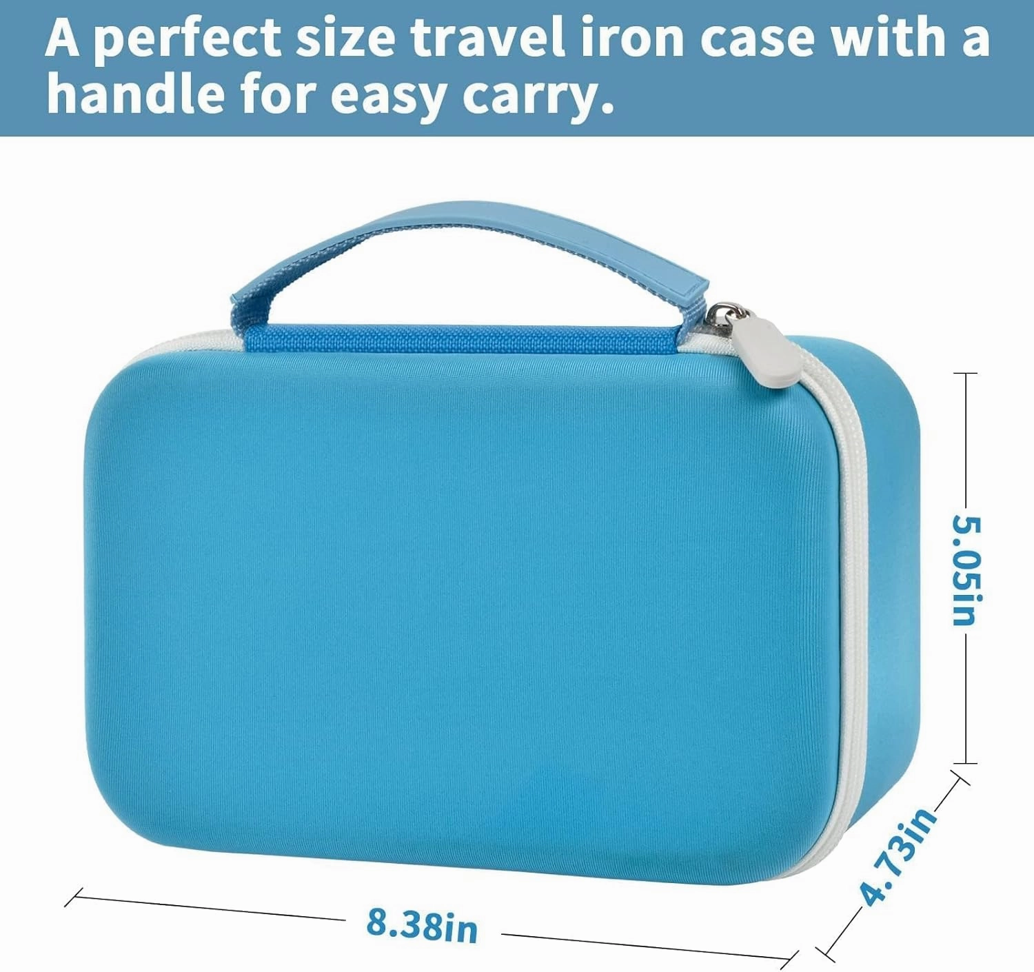 GWCASE Case Compatible with Oliso M3Pro/ M2 Mini Project Steam Iron. Carrying Organizer Holder for Sunbeam Hot-2-Trot Travel Steam Iron (Box Only)- Blue