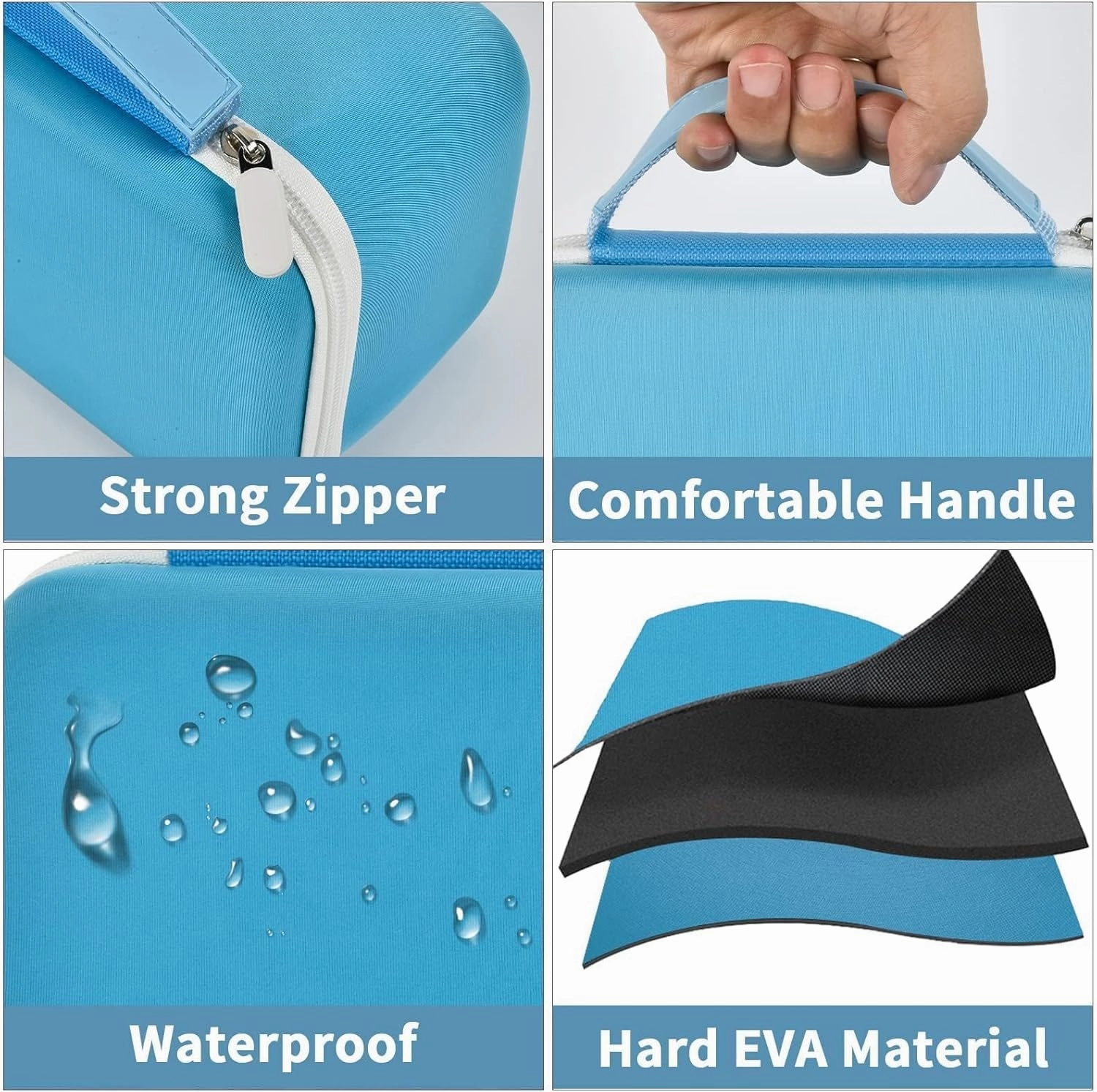 GWCASE Case Compatible with Oliso M3Pro/ M2 Mini Project Steam Iron. Carrying Organizer Holder for Sunbeam Hot-2-Trot Travel Steam Iron (Box Only)- Blue