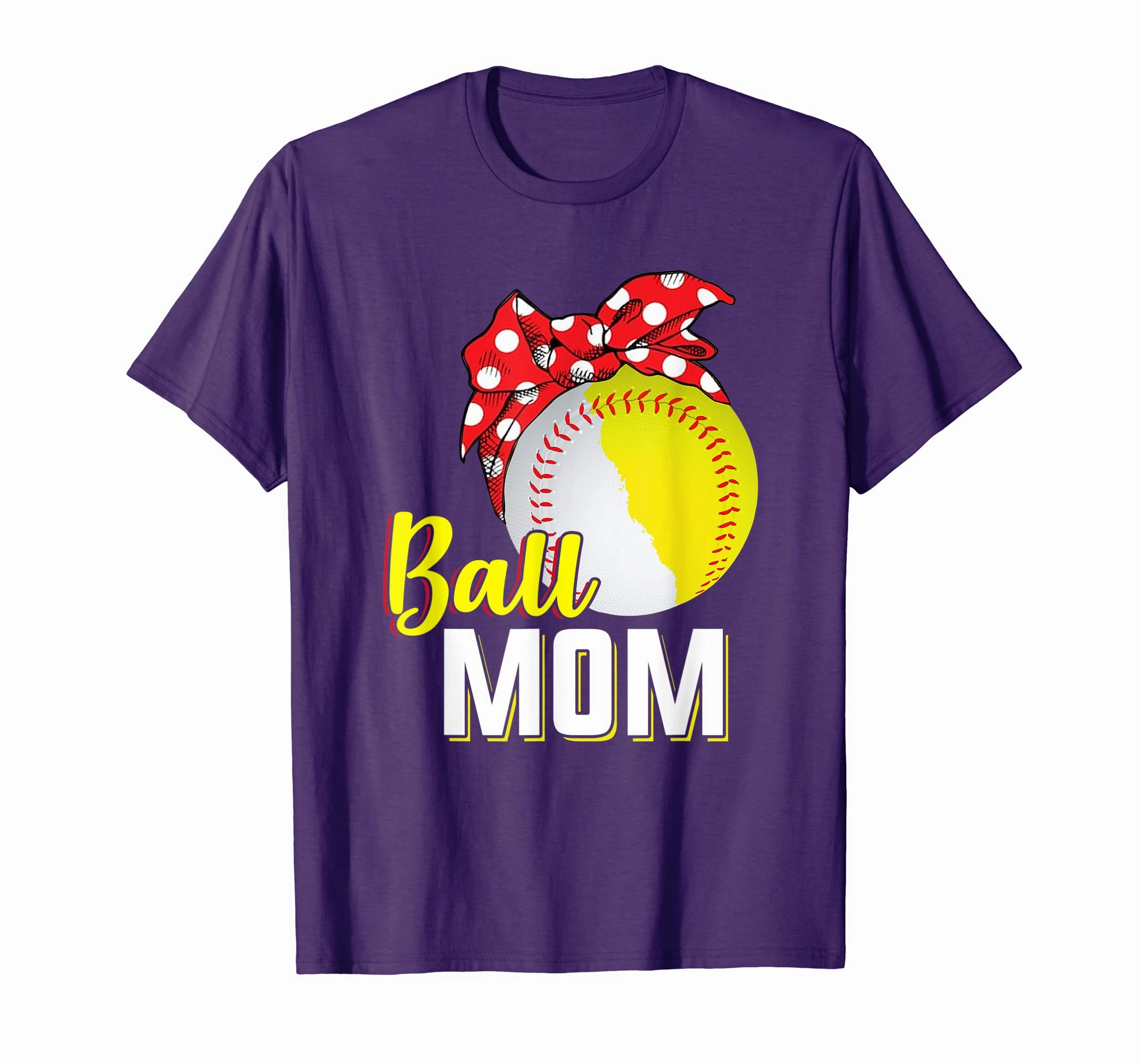 Half Baseball Half Softball Mom Vintage Tee Ball Heart Shirt