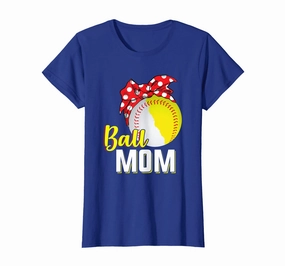 Half Baseball Half Softball Mom Vintage Tee Ball Heart Shirt
