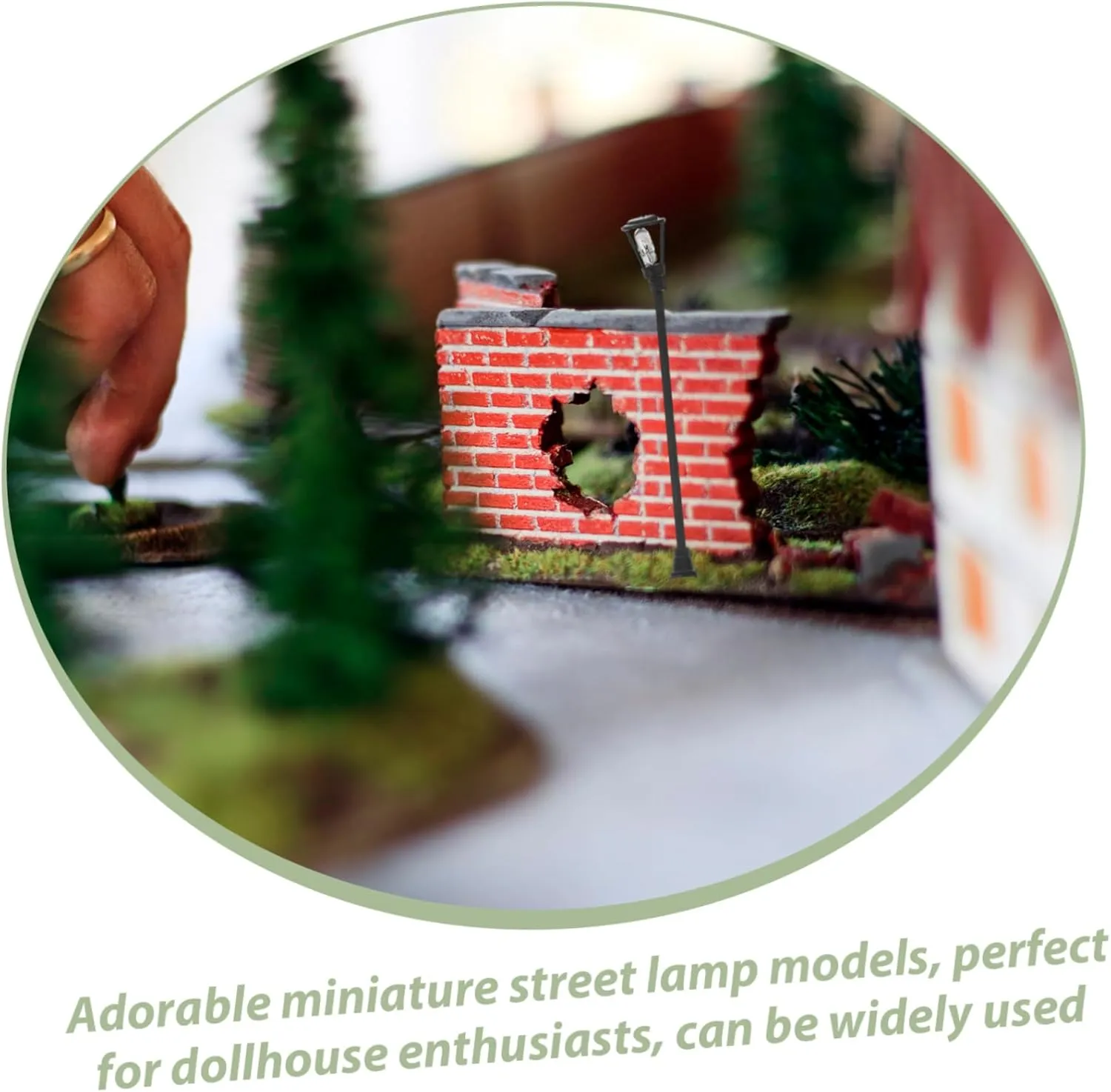 HANABASS 3sets 10pcs Miniature House Street Light Models Elegant Table Street Lamp Decor for Dollhouse Scenes Material for Miniature Landscapes and 10pcs*3