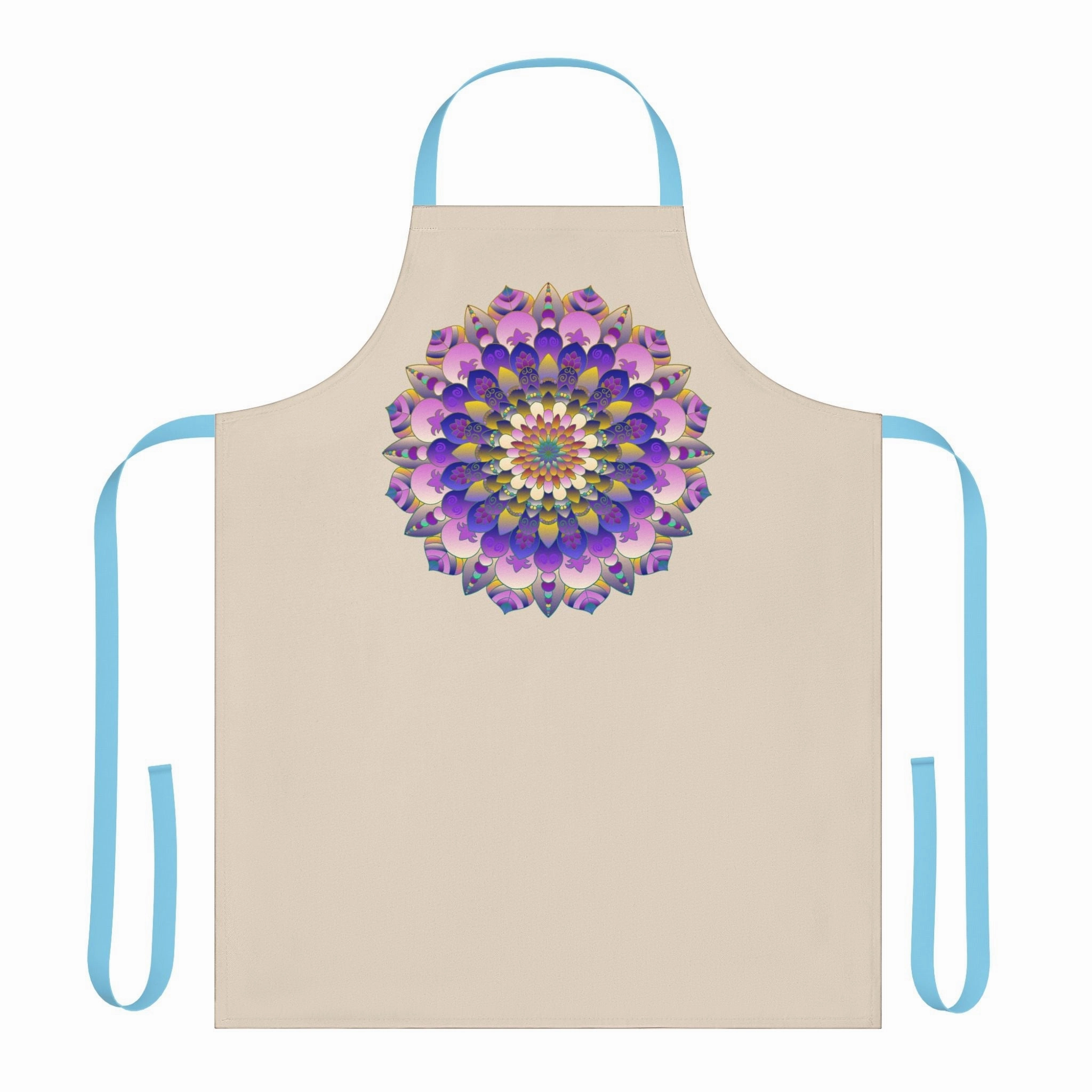 Hand-Drawn Mandala Art Apron - Beige