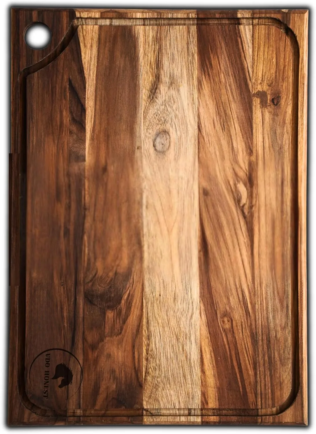 Handcrafted Teakwood Cutting Board -100% Authentic Teakwood with Juice Groove, Food-Safe, Chemical-Free, Natural Honey Wax Polish, Teak Cutting Board for Kitchen -15" x 10.98" x 0.70"
