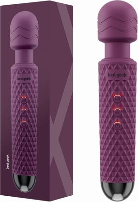 Handheld Cordless Personal Wand Massager – Waterproof, USB Rechargeable, 20 Vibration Patterns, 8 Speeds, Memory Feature, Skin-Soft Silicone for Ultimate Relaxation Tool