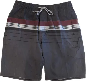 Hang Ten Men's Quick Drying, 4-Way Stretch Elastic Board Shorts, Meteorite