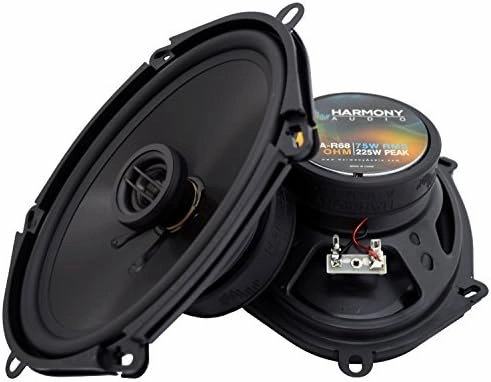 Harmony Audio HA-R68 Compatible with 2001-2012 Ford Escape New Front Door Replacement 225W Speakers and HA-725600 Speaker Replacement Harness