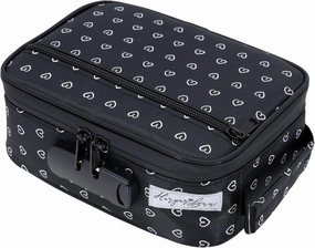 HarperLynn Smell Proof Travel Case - Cute Heart Print Odor Proof Bag and Container With Lock for Women - Formline Supply
