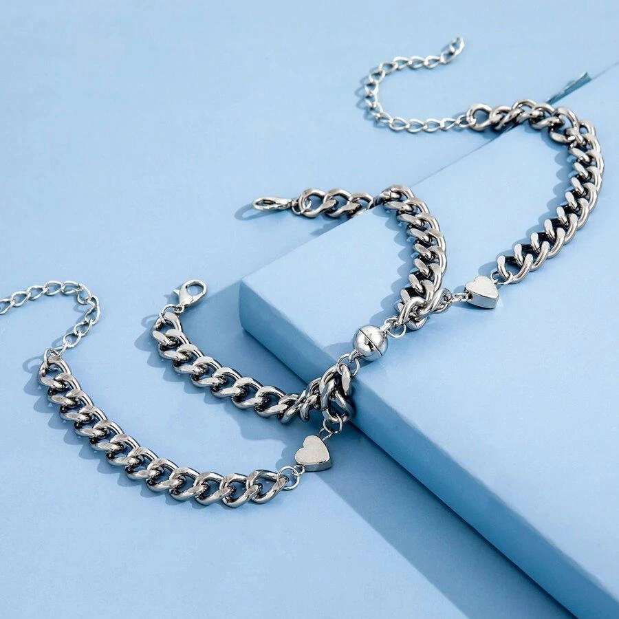 Heart Magnetic Ball Couple Bracelet