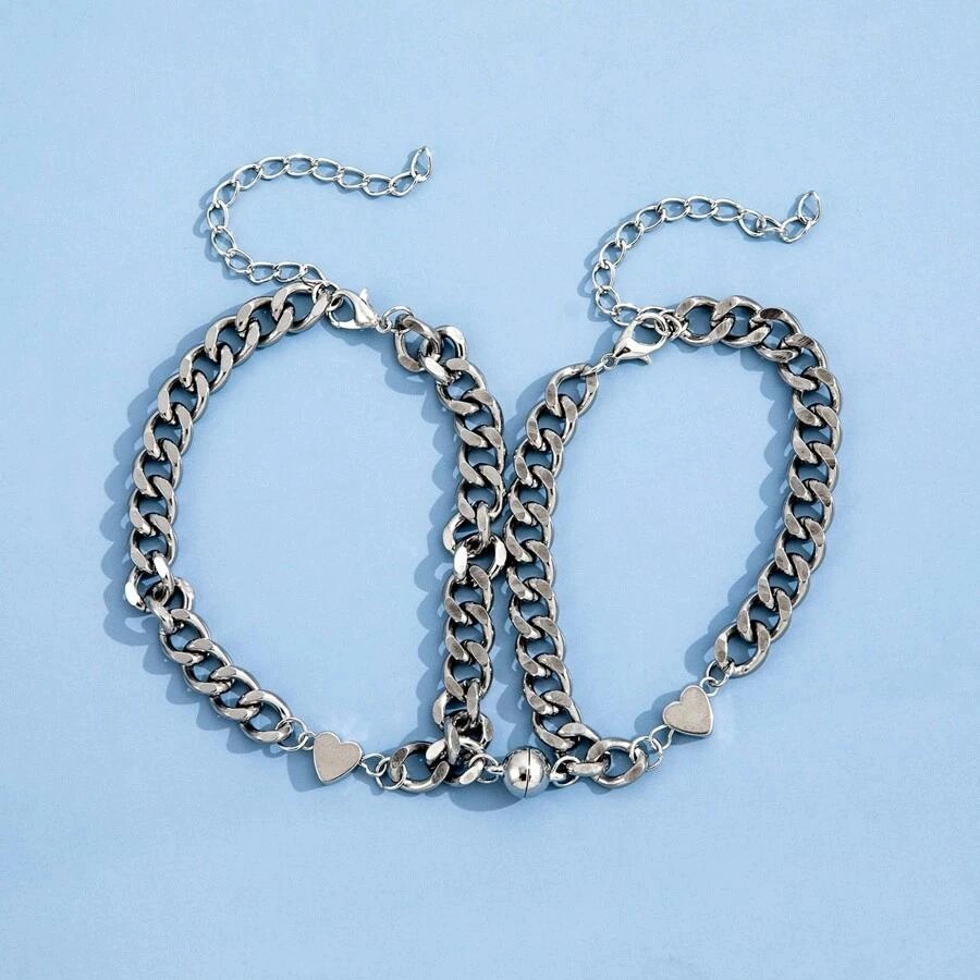 Heart Magnetic Ball Couple Bracelet