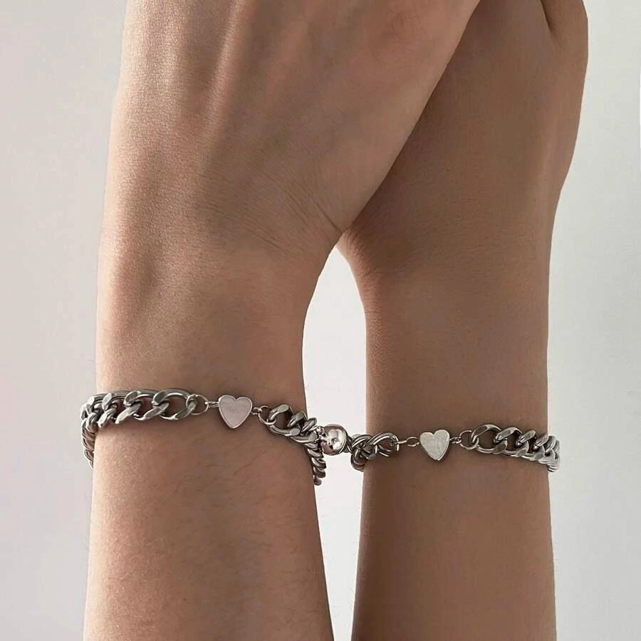 Heart Magnetic Ball Couple Bracelet