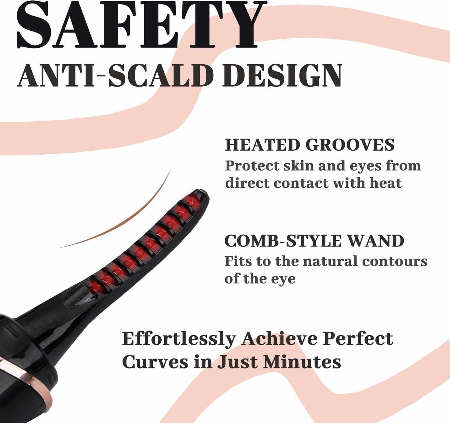 Heated Eyelash Curlers, Electric Lash Curlers with Comb, Rapid Heat-up, USB Rechargeable, 4 Heating Modes, Long-Lasting Curls for Creating Effortless, Luscious Lashes