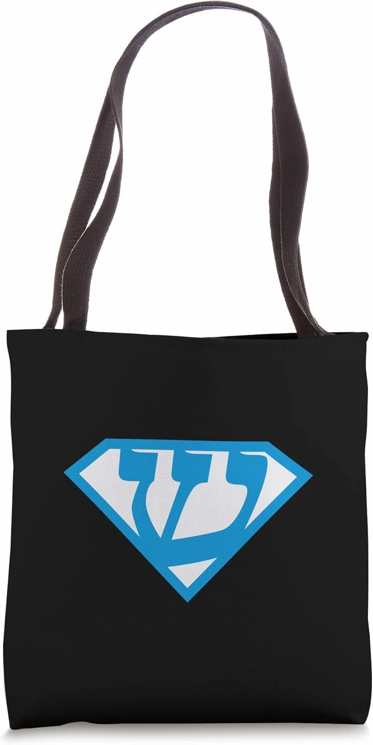 Hebrew Alphabet Dreidel Hanukkah Nun Hey Gimel Shin Gelt Fun Tote Bag