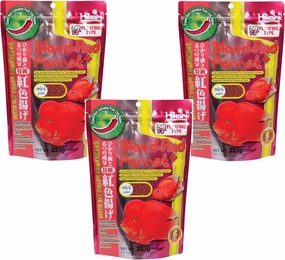 Hikari (3 Pack) Blood, Red Parrot , Mini Pellets, 11.7oz Each