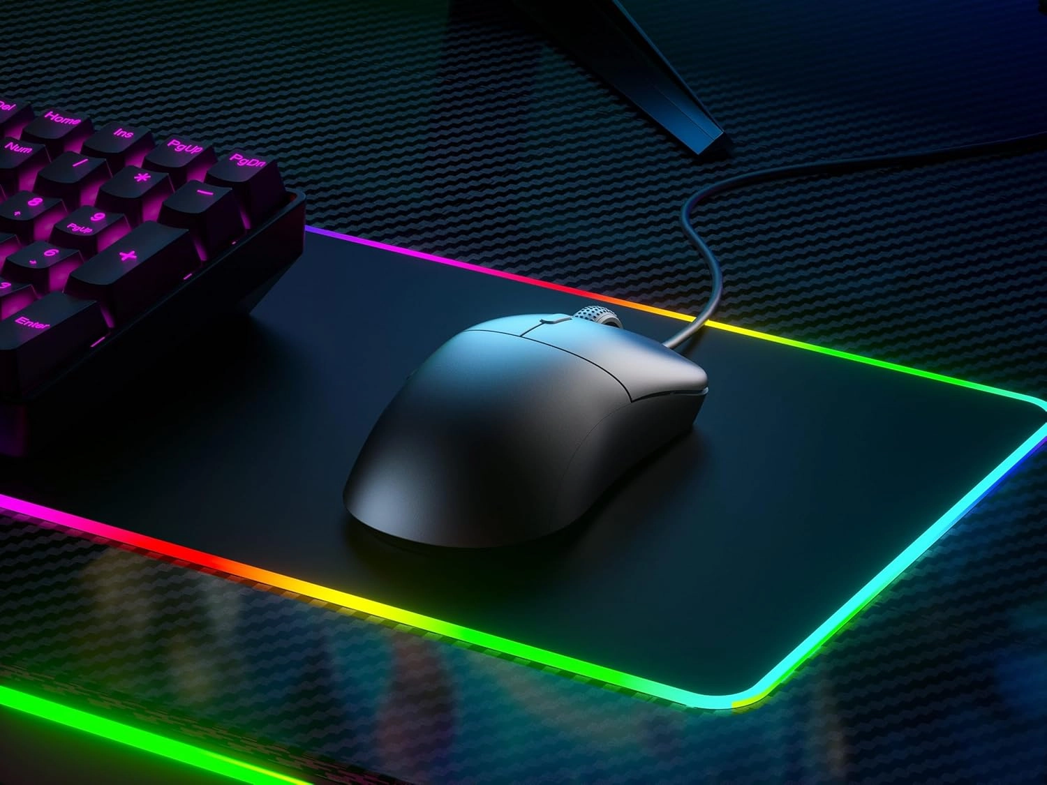 HK GAMING Mira XM1 Ultra Lightweight Gaming Mouse | 58 Grams | max 16000 cpi | 1kHz USB Wired | 6 Buttons | Anti Slip Grips (Black)