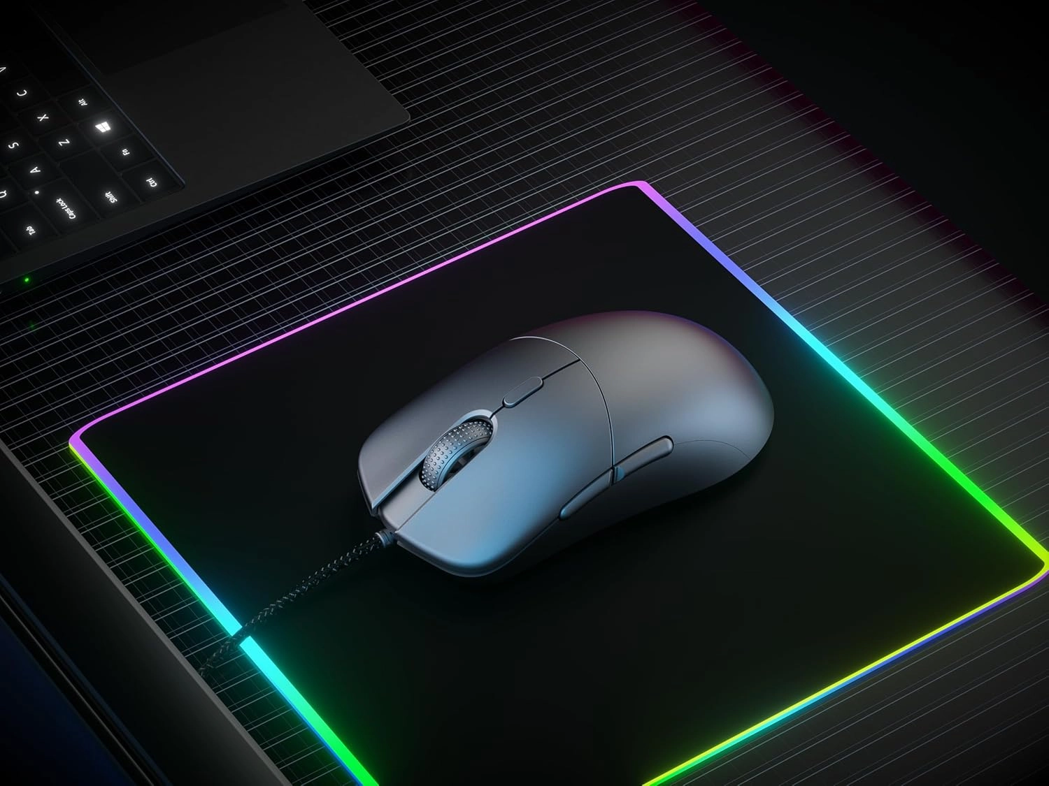 HK GAMING Mira XM1 Ultra Lightweight Gaming Mouse | 58 Grams | max 16000 cpi | 1kHz USB Wired | 6 Buttons | Anti Slip Grips (Black)