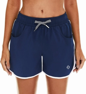 HODOSPORTS Women's 4" Swim Shorts Quick Dry Board Shorts Swimsuit Bottom with Pockets
