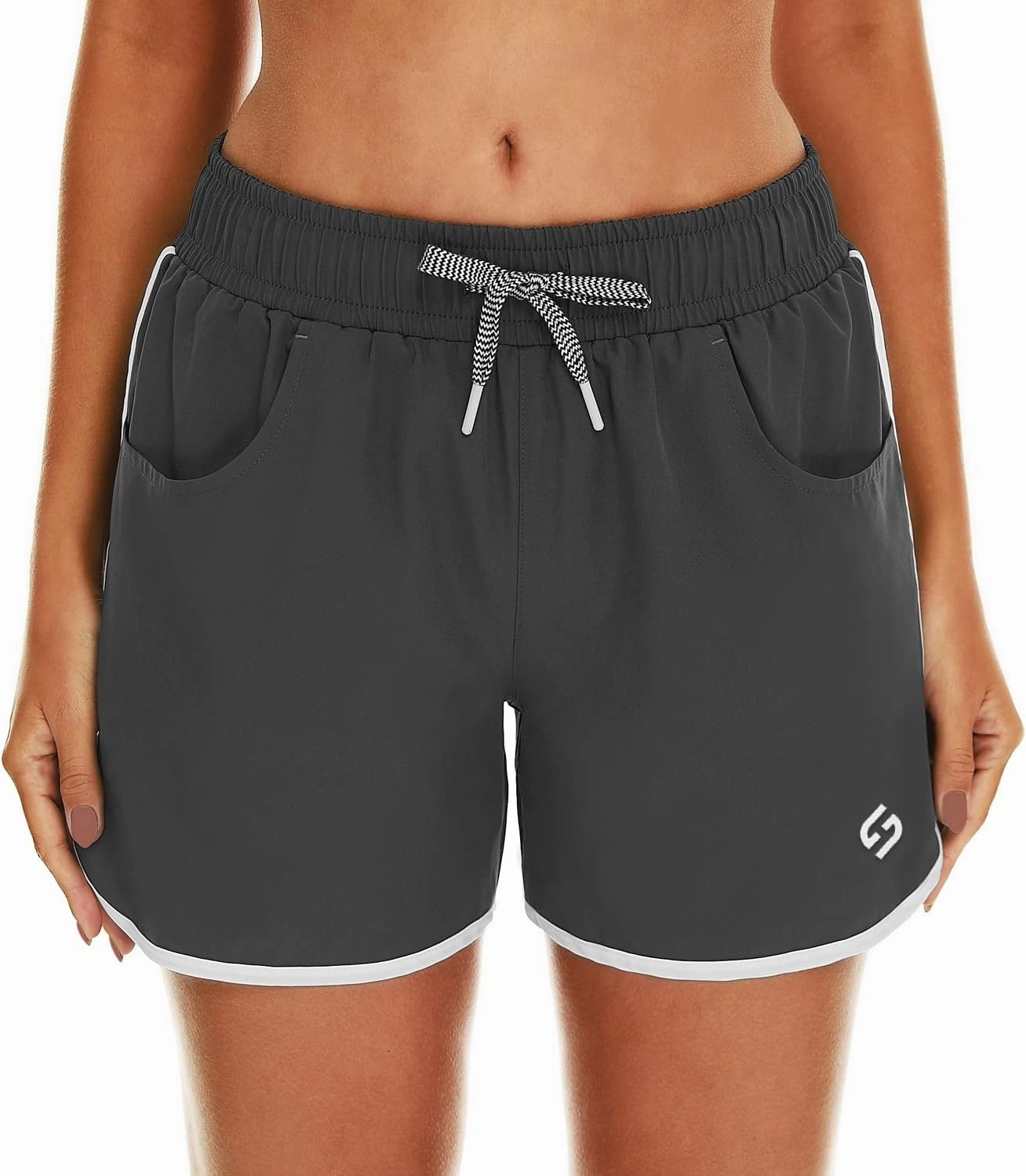 HODOSPORTS Women's 4" Swim Shorts Quick Dry Board Shorts Swimsuit Bottom with Pockets