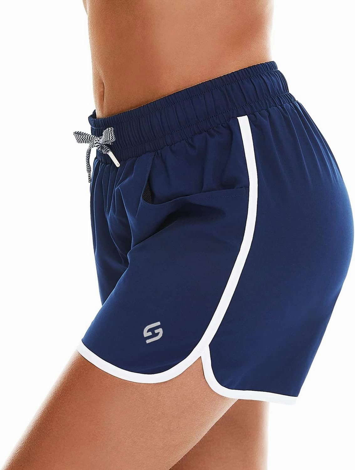 HODOSPORTS Women's 4" Swim Shorts Quick Dry Board Shorts Swimsuit Bottom with Pockets