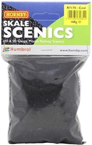 Hornby R7170 Ballast - Coal for Model Railway OO Gauge, Model Train Accessories for Adding Scenery, Dioramas, Woodland, Buildings and More, Model Making Kits - 1:76 Scale Model Accessory