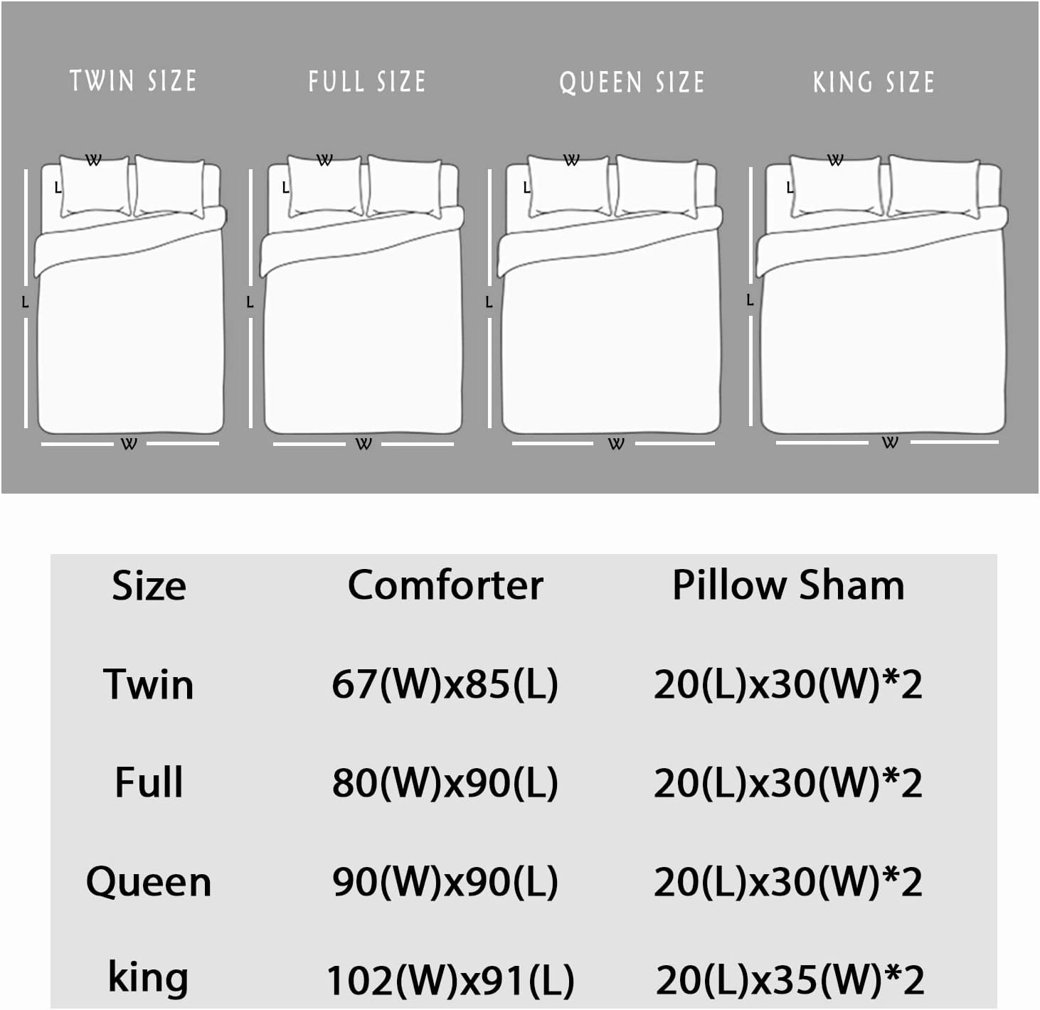 HOSIMA Happy Camping Bedding Set for Girls & Boys - Rustic Farmhouse Trailer Bedding with Forest Printed Comforter & 2 Pillowcases