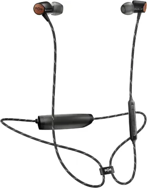 House of Marley Uplift 2 Wireless: Wireless Earphones with Microphone, Bluetooth Connectivity, 10 Hours of Playtime, and Sustainable Materials (Black)