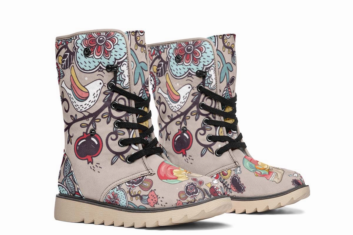 Human Skull Diagram Polar Vibe Boots