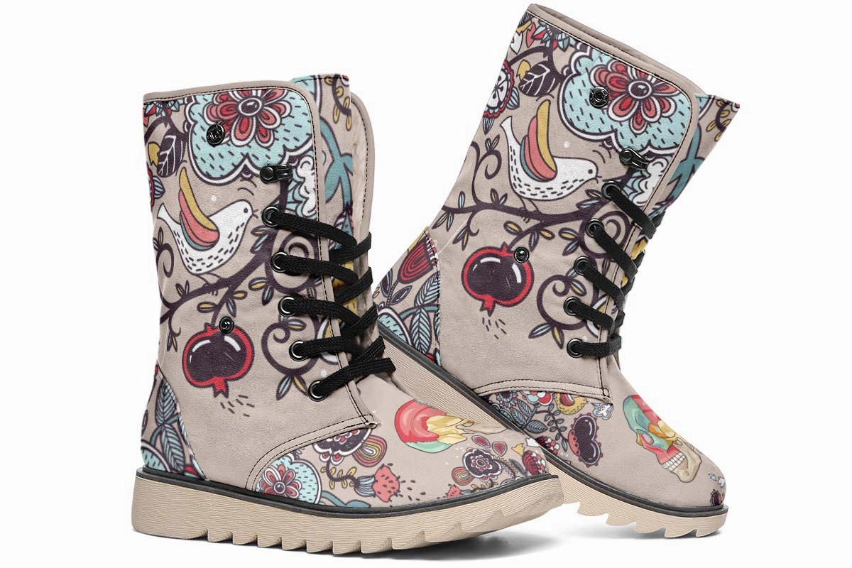 Human Skull Diagram Polar Vibe Boots