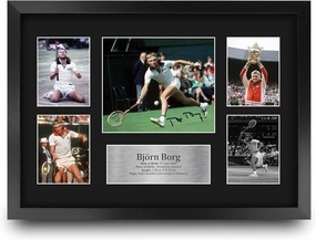 HWC Trading Bjorn Borg Tennis 16 x 12 inch (A3) Printed Gifts Signed Autograph Picture for Memorabilia Fans - 16" x 12" Framed