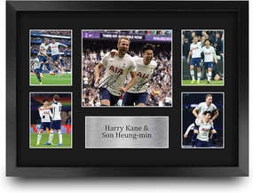 HWC Trading Harry Kane & Son Heung-min Tottenham Hotspurs Spurs 16 x 12 inch (A3) Printed Gifts Memorabilia Signed Autograph Photograph Display for Football Fans and Supporters - 16" x 12" Framed