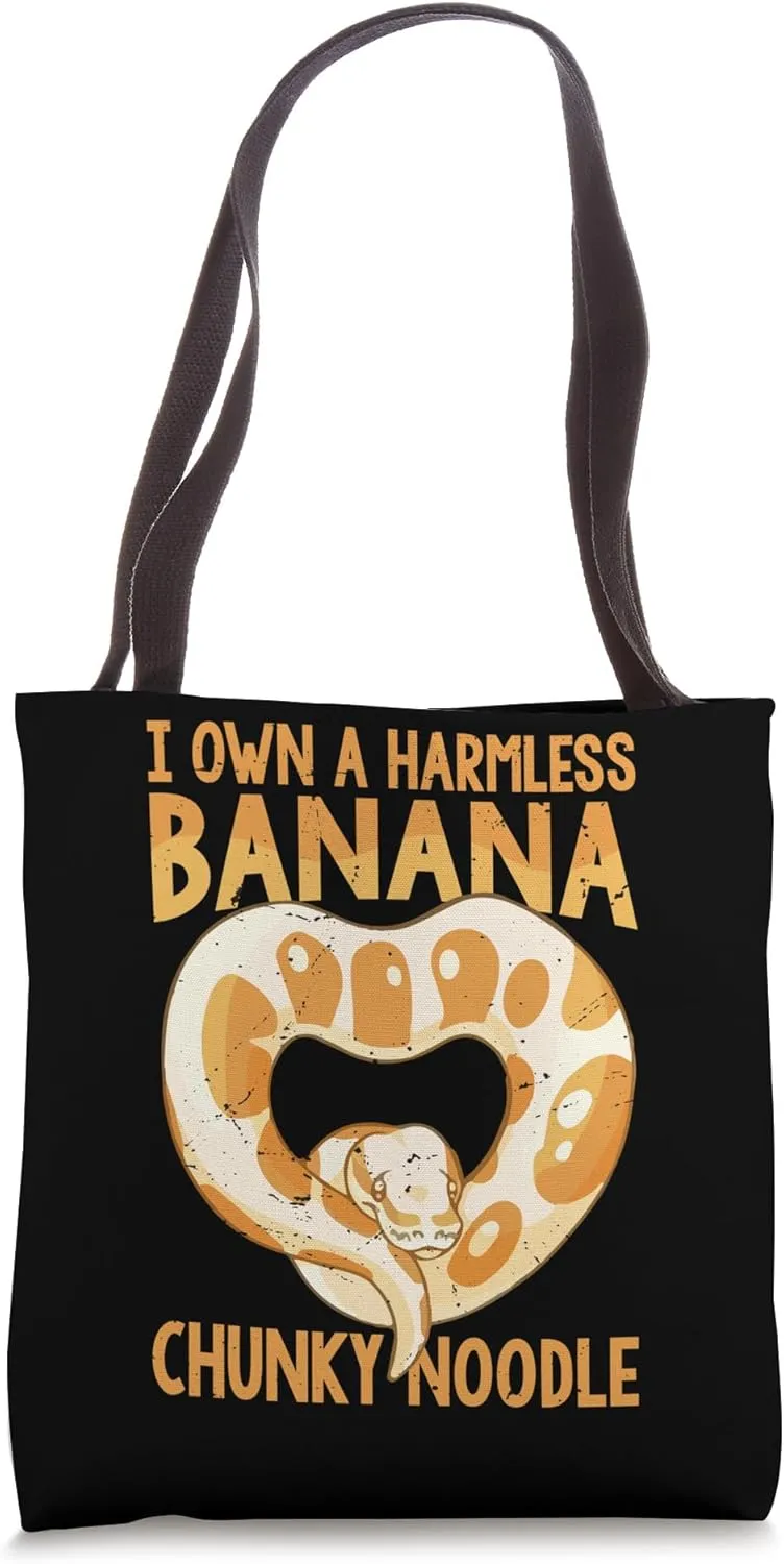 I Own A Harmless Banana Chunky Noodle - Ball Python Snake Tote Bag
