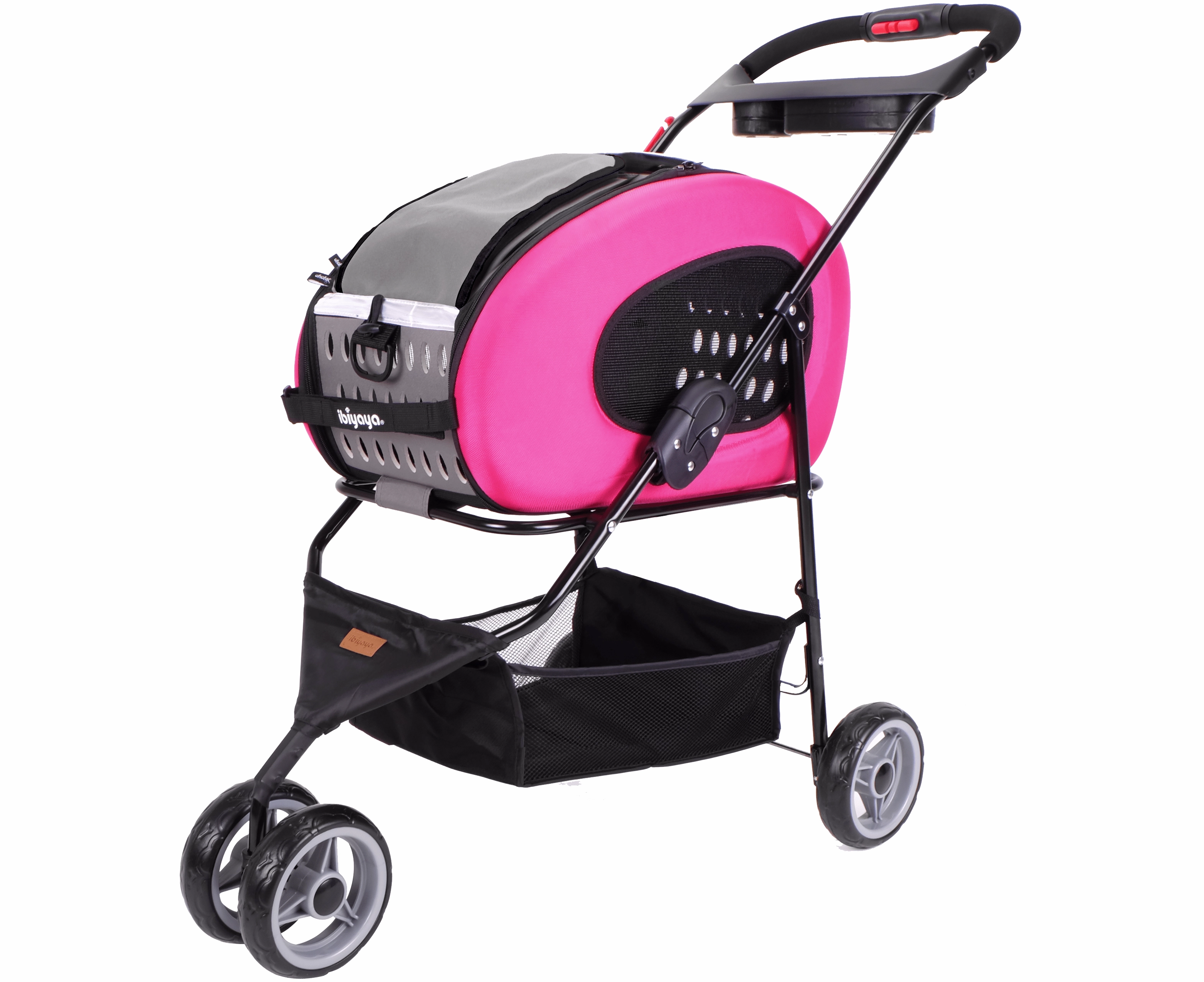 Ibiyaya EVA 5-in-1 Combo Pet Carrier   Stroller Hot Pink